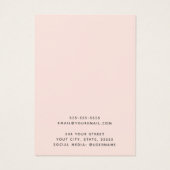 Aangepaste logo faux roze glitter earing display c visitekaartje (Achterkant)