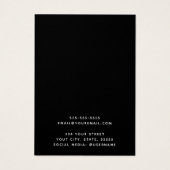 Aangepaste logo faux roze glitter earing display c visitekaartje (Achterkant)