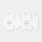 Aangepaste logo favor doos naam website uw kleuren bedankdoosjes (Uitgevouwen)