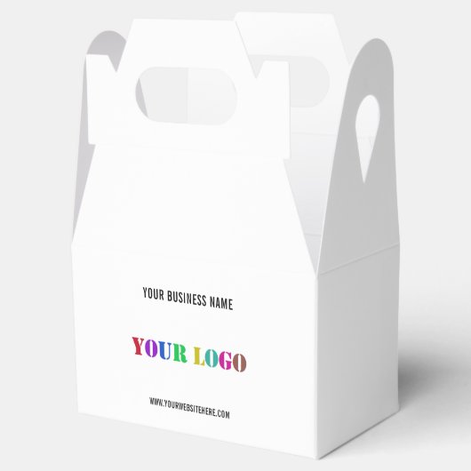 Aangepaste logo favor doos naam website uw kleuren bedankdoosjes (Geopend)