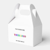 Aangepaste logo favor doos naam website uw kleuren bedankdoosjes (Voorkant Zijde)