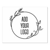 Aangepaste Logo Floral Minimalist Eenvoudig Rubberstempel (Afrduk)