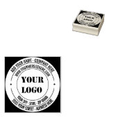 Aangepaste Logo - Foto, adres, naam, website, kleu Rubberstempel (Gestempeld)