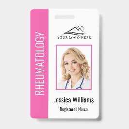 Aangepaste Logo foto balk code roze Badge