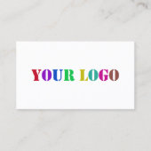 Aangepaste Logo Foto Bedrijf Speciaal uitgeruste p Contactkaartje (Voorkant)