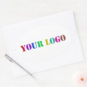 Aangepaste Logo Foto Business Promotion Personalis Ovale Sticker (Envelop)