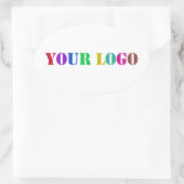 Aangepaste Logo Foto Business Promotion Personalis Ovale Sticker (Tas)