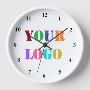 Aangepaste Logo Foto Business Promotion Wall-klok