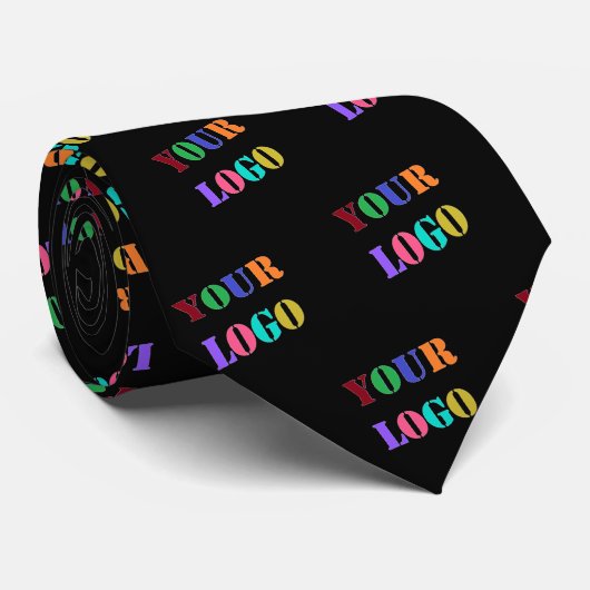 Aangepaste Logo Foto Business Stropdas - Uw kleure (Opgerold)