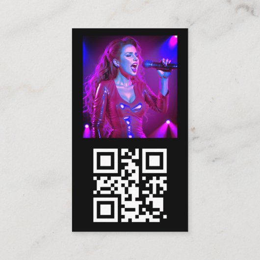 Aangepaste logo foto en QR-code Visitekaartje (Achterkant)