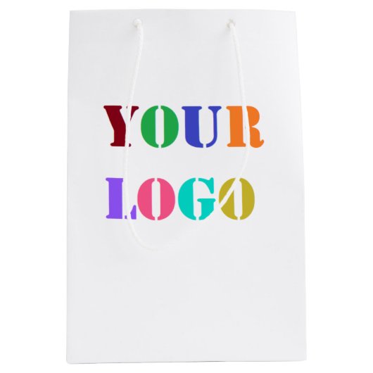 Aangepaste Logo Foto Gift Bag Business Promotion Medium Cadeauzakje (Voorkant)