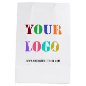 Aangepaste Logo Foto Gift Bag Business Promotion Medium Cadeauzakje (Achterkant)