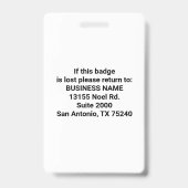 Aangepaste Logo foto-ID foto-ID medewerker Badge (Back)