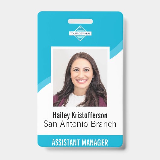 Aangepaste Logo foto-ID foto-ID medewerker Badge (Front)