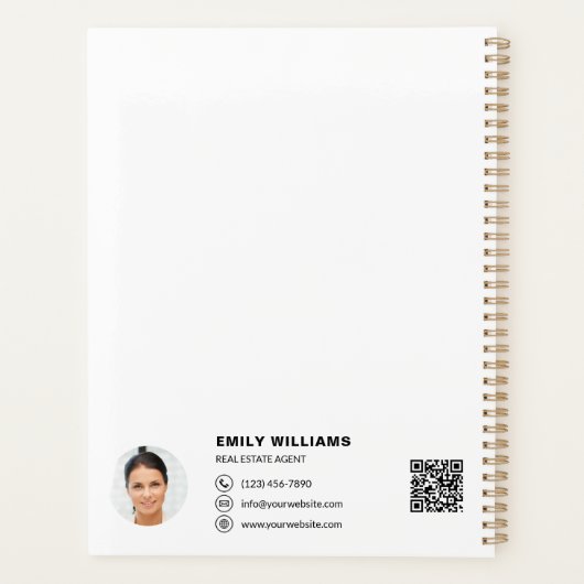 Aangepaste Logo Foto Makelaar Planner (Achterkant)