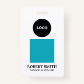 Aangepaste Logo Foto Medewerker ID Badge (Voorkant)