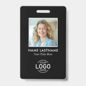 Aangepaste Logo Foto Modern Eenvoudig Minimalistis Badge (Voorzijde)