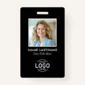 Aangepaste Logo Foto Modern Eenvoudig Minimalistis Badge (Voorkant)