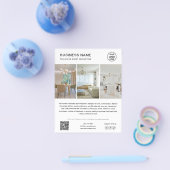 Aangepaste logo foto moderne witte zakelijke flyer (Enkel)