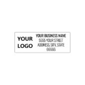 Aangepaste Logo foto naam retouradres stempel (Design)
