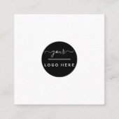 Aangepaste logo foto QR-code Moderne sociale media Vierkante Visitekaartje (Voorkant)