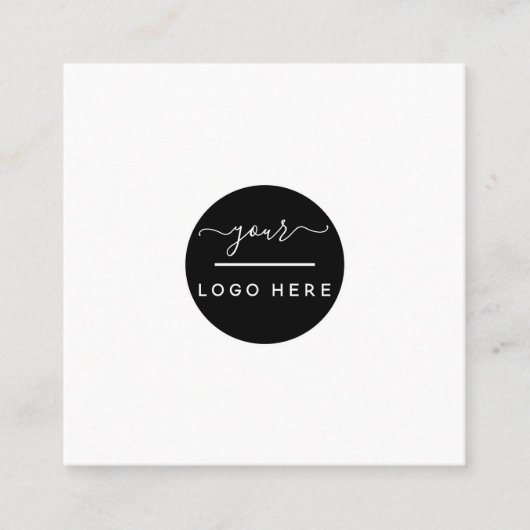 Aangepaste logo foto QR-code Moderne sociale media Vierkante Visitekaartje (Voorkant)