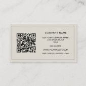 Aangepaste Logo Foto QR Code Visitekaartje (Achterkant)