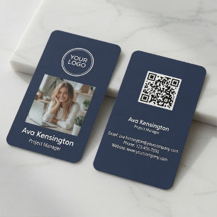 Aangepaste Logo Foto QR Code Visitekaartje