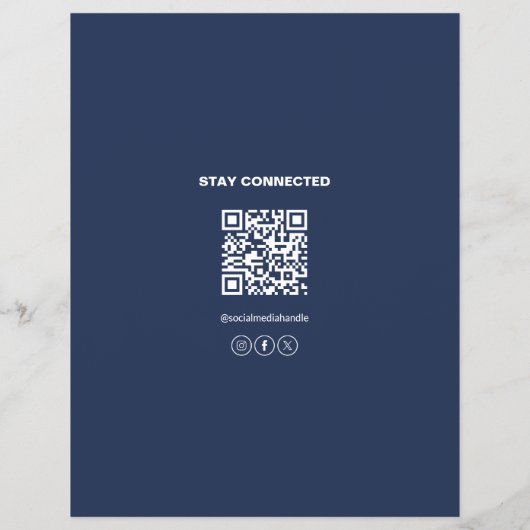 Aangepaste Logo Foto QR Healthcare Clinic Doctor Flyer (Achterkant)