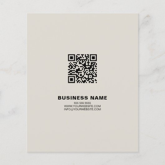 Aangepaste Logo Foto QR Modern Corporate Business Flyer (Achterkant)