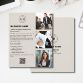 Aangepaste Logo Foto QR Professioneel Bedrijf Flyer