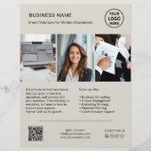 Aangepaste logo foto QR zakelijke flyer (Voorkant)