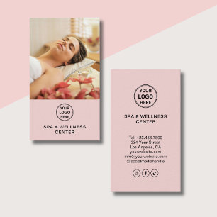 Aangepaste logo foto Roze Spa Wellness Center Visitekaartje