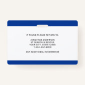 Aangepaste Logo Foto SAR K9 ID zoeken Badge (Achterkant)