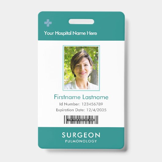 Aangepaste Logo foto-streepjescode Badge (Voorkant)