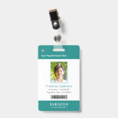 Aangepaste Logo foto-streepjescode Badge (Voorkant met clip)