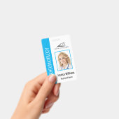 Aangepaste Logo foto-streepjescode (blauw) Badge (Handheld)