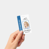 Aangepaste Logo foto-streepjescode (blauw) Badge (Handheld)