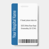 Aangepaste Logo foto-streepjescode (blauw) Badge (Back)