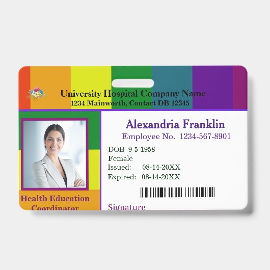 Aangepaste Logo foto-streepjescode handstraal Badge (Front)