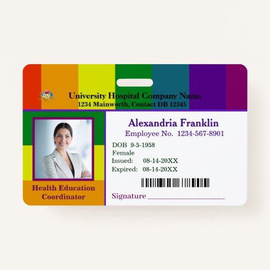 Aangepaste Logo foto-streepjescode handstraal Badge (Voorkant)