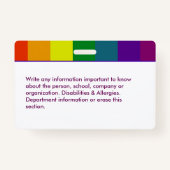 Aangepaste Logo foto-streepjescode handstraal Badge (Achterkant)