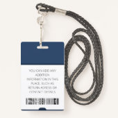 Aangepaste Logo foto-streepjescode voor werknemers Badge (Achterkant met draagriem)