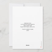 Aangepaste Logo Foto Witte Kalender 2026 Zakelijk Feestdagenkaart (Achterkant)