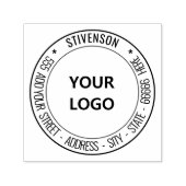 Aangepaste Logo fotoadres Ronde zelfinkkende stemp Zelfinktende Stempel (Design)