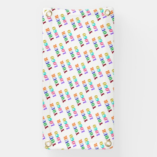 Aangepaste Logo fotobanner - promotie Uw bedrijf Spandoek (Verticaal)