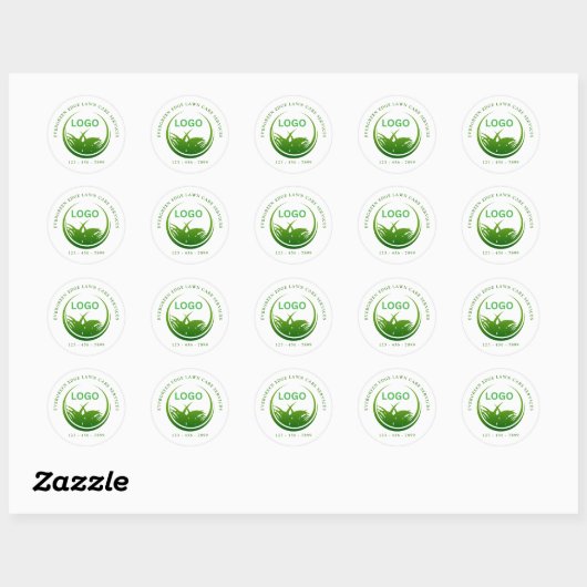 Aangepaste Logo gazon zorg Ronde Sticker (Vel)
