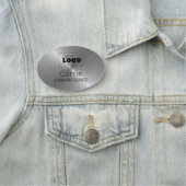 Aangepaste Logo geborsteld Radiaal Metallic Silver Naamplaatje (In situ)