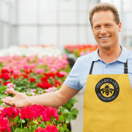 Aangepaste Logo Geel Imker Apiarist Boerderij Chef Schort