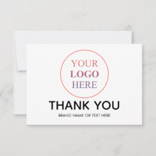 Aangepaste Logo – Geen minimale bestelling Dank u Bedankkaart